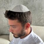 כיפה פשתן אפור בהיר