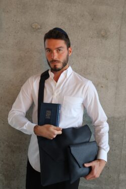 סט כיסויים פרימיום עור כחול
