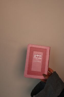 תהילים כריכה רכה וורוד כסף