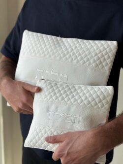 ⁦סט כיסויים קלאסי לבן⁩ – תמונה ⁦2⁩