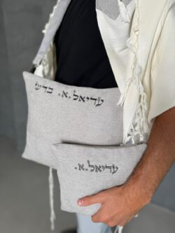 ⁦מארז פרימיום אריג קטיפתי חלק בגוון אפרפר⁩ – תמונה ⁦5⁩