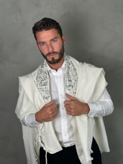 טלית מהודרת סריג נקודות