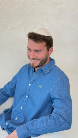 כיפה בגוון פשתן