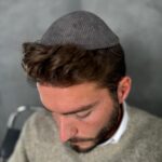 כיפה קורדרויי מאפור כהה