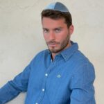 כיפה קטיפה צבע כחול