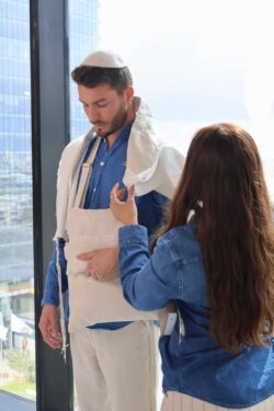⁦טלית PREMIUM במראה ז׳מש⁩ – תמונה ⁦2⁩