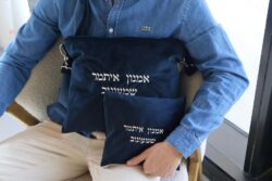 ⁦סט כיסויים קטיפה כחול כהה⁩ – תמונה ⁦3⁩
