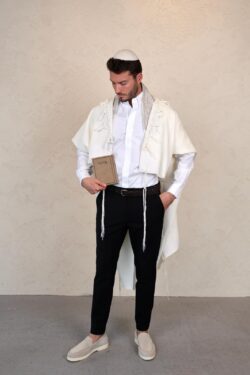 ⁦טלית PREMIUM דגם stripes⁩ – תמונה ⁦4⁩