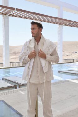 ⁦טלית PREMIUM | אבן⁩ – תמונה ⁦4⁩