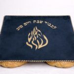 כיסוי חלה קטיפה כחול כהה
