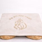 כיסוי חלה קטיפה שמנת